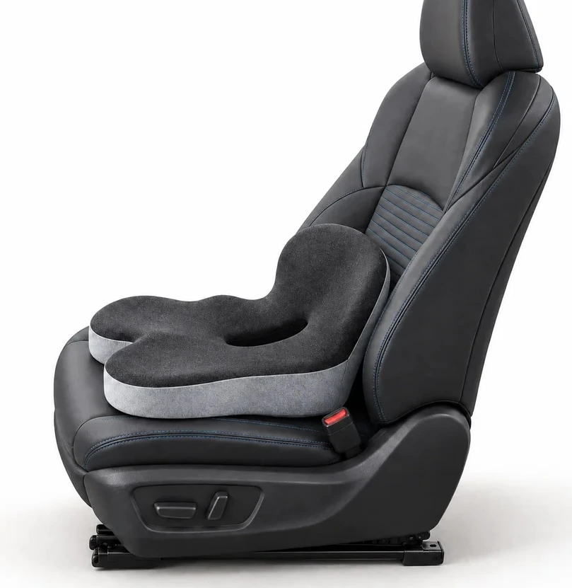 OrthoBase cushion positioned on a RAV4 seat.